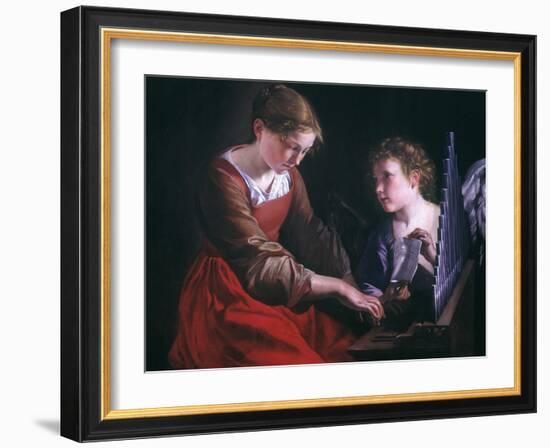 St. Cecilia And An Angel-Orazio Gentileschi-Framed Giclee Print