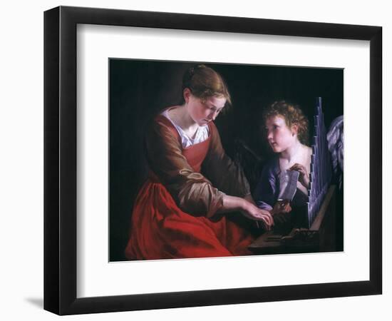 St. Cecilia And An Angel-Orazio Gentileschi-Framed Giclee Print