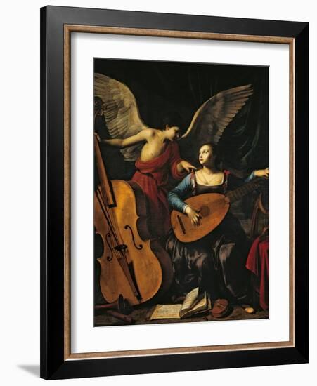 St Cecilia and the Angel-Carlo Saraceni-Framed Giclee Print