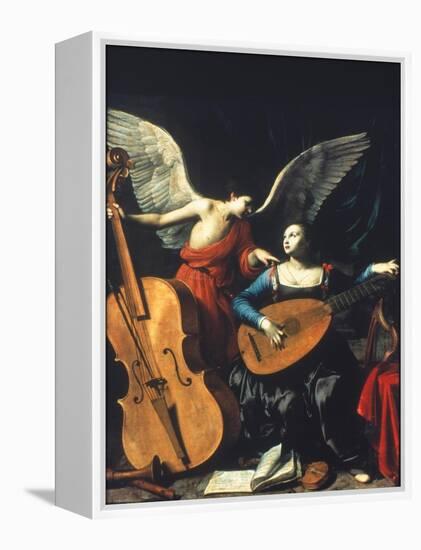 St. Cecilia And The Angel-Carlo Saraceni-Framed Premier Image Canvas
