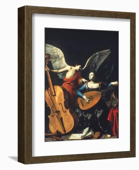 St. Cecilia And The Angel-Carlo Saraceni-Framed Giclee Print