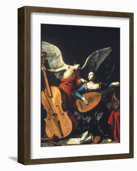St. Cecilia And The Angel-Carlo Saraceni-Framed Giclee Print