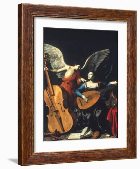 St. Cecilia And The Angel-Carlo Saraceni-Framed Giclee Print