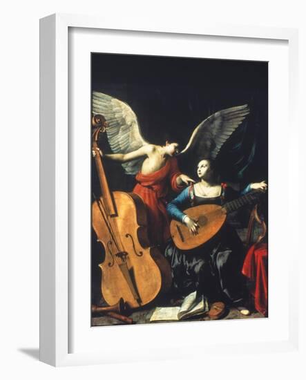 St. Cecilia And The Angel-Carlo Saraceni-Framed Giclee Print