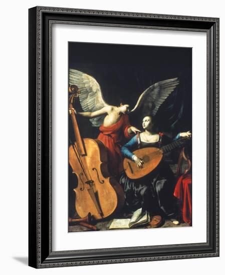 St. Cecilia And The Angel-Carlo Saraceni-Framed Giclee Print