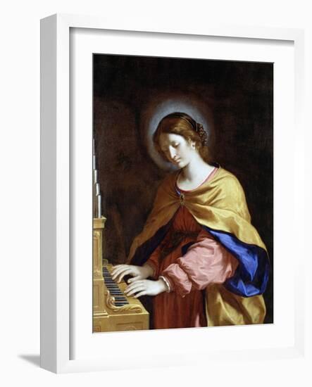 St. Cecilia, C.1649-Guercino (Giovanni Francesco Barbieri)-Framed Giclee Print