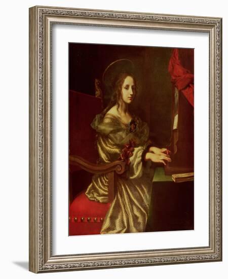 St. Cecilia (Patron of Musicians)-Carlo Dolci-Framed Giclee Print