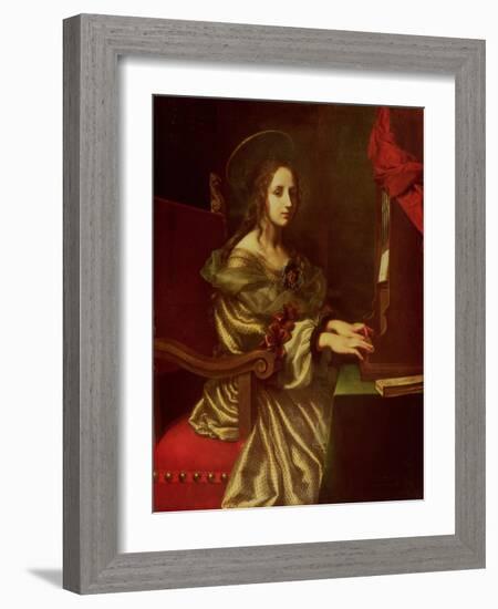 St. Cecilia (Patron of Musicians)-Carlo Dolci-Framed Giclee Print