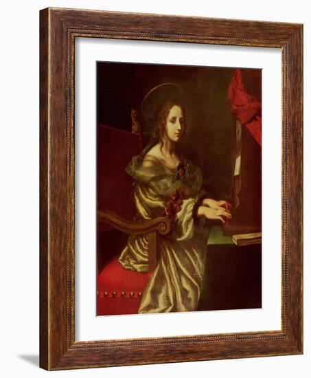 St. Cecilia (Patron of Musicians)-Carlo Dolci-Framed Giclee Print