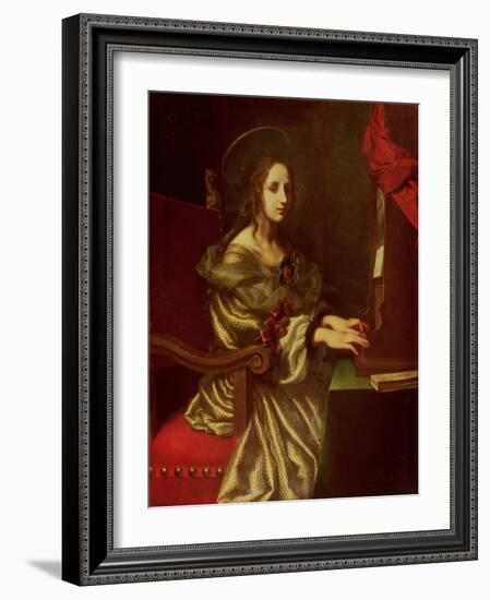 St. Cecilia (Patron of Musicians)-Carlo Dolci-Framed Giclee Print