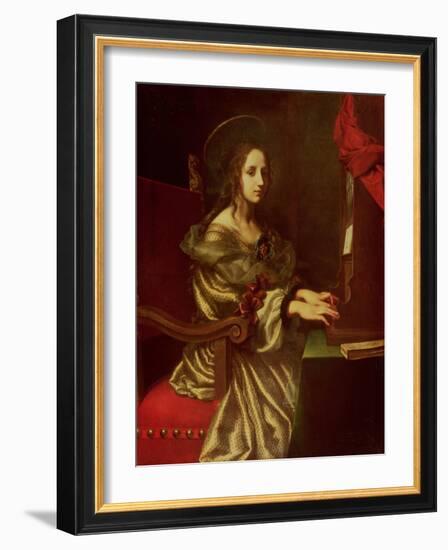 St. Cecilia (Patron of Musicians)-Carlo Dolci-Framed Giclee Print