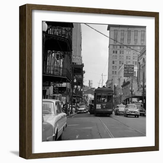 St. Charles Avenue and Poydras Street in New Orleans-null-Framed Photographic Print