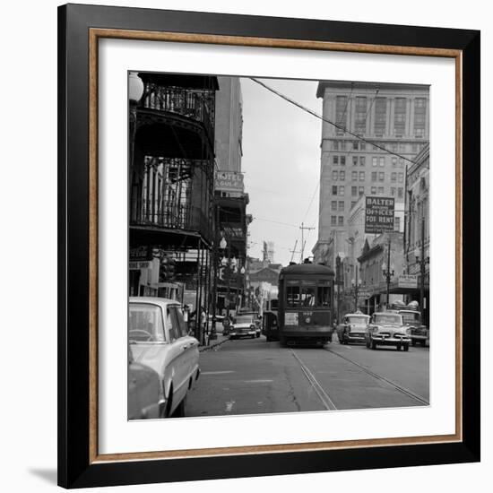 St. Charles Avenue and Poydras Street in New Orleans-null-Framed Photographic Print