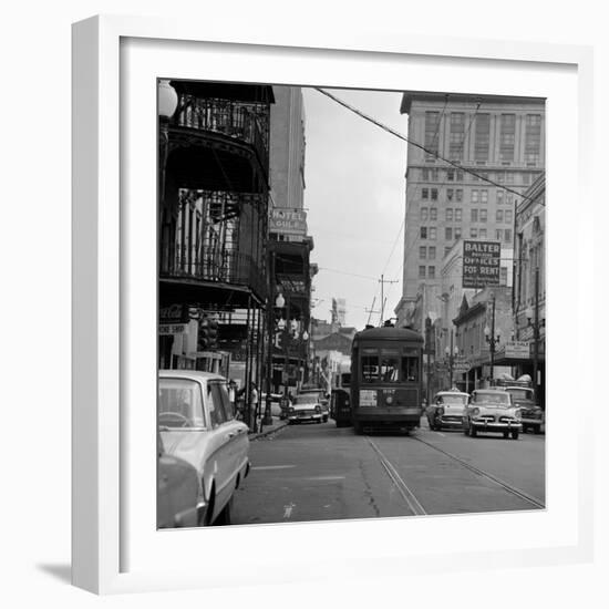 St. Charles Avenue and Poydras Street in New Orleans-null-Framed Photographic Print