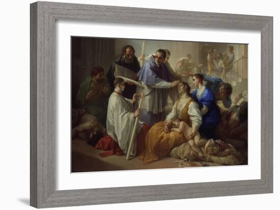 St. Charles Borromeo with Plague Victims, 1713-Benedetto Luti-Framed Giclee Print