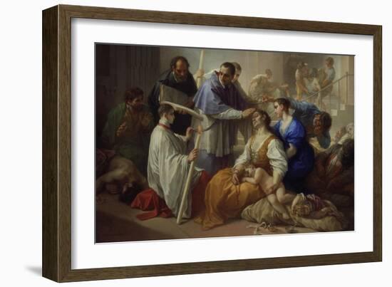 St. Charles Borromeo with Plague Victims, 1713-Benedetto Luti-Framed Giclee Print