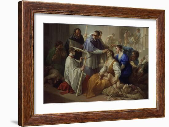 St. Charles Borromeo with Plague Victims, 1713-Benedetto Luti-Framed Giclee Print