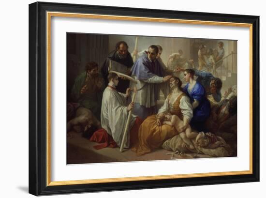 St. Charles Borromeo with Plague Victims, 1713-Benedetto Luti-Framed Giclee Print