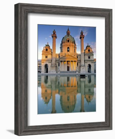 St. Charles Church, Karlsplatz, Vienna, Austria-Jon Arnold-Framed Photographic Print