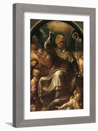 St Charles in Glory-Giulio Cesare Procaccini-Framed Giclee Print