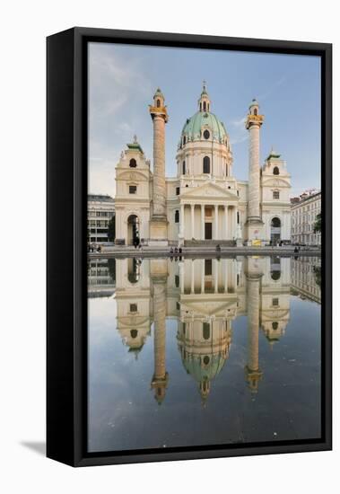 St. Charles's Church, Charles' Square, Vienna, Austria-Rainer Mirau-Framed Premier Image Canvas