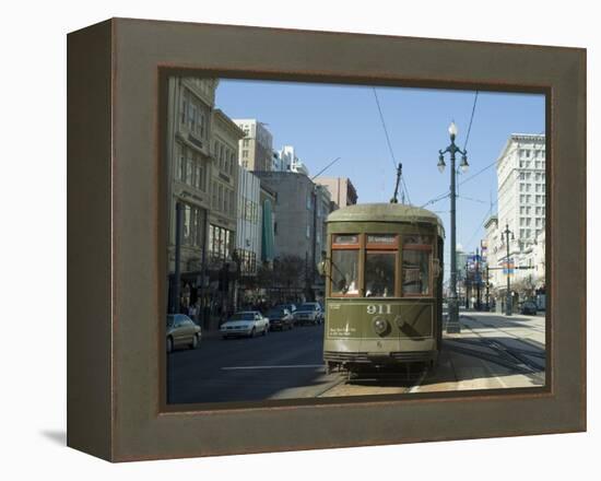 St. Charles Streetcar, New Orleans, Louisiana, USA-Ethel Davies-Framed Premier Image Canvas