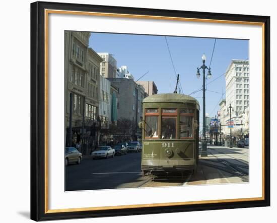 St. Charles Streetcar, New Orleans, Louisiana, USA-Ethel Davies-Framed Photographic Print