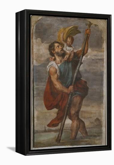 St. Christopher, 1523-24-Titian (Tiziano Vecelli)-Framed Premier Image Canvas