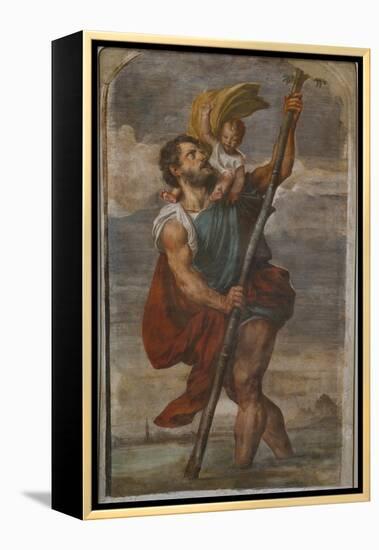 St. Christopher, 1523-24-Titian (Tiziano Vecelli)-Framed Premier Image Canvas