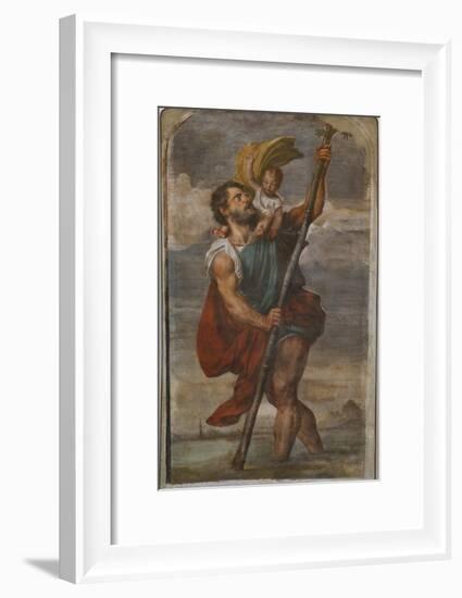 St. Christopher, 1523-24-Titian (Tiziano Vecelli)-Framed Giclee Print