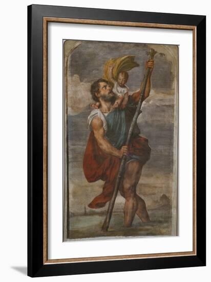 St. Christopher, 1523-24-Titian (Tiziano Vecelli)-Framed Giclee Print