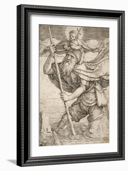 St. Christopher, C.1521-Lucas van Leyden-Framed Giclee Print