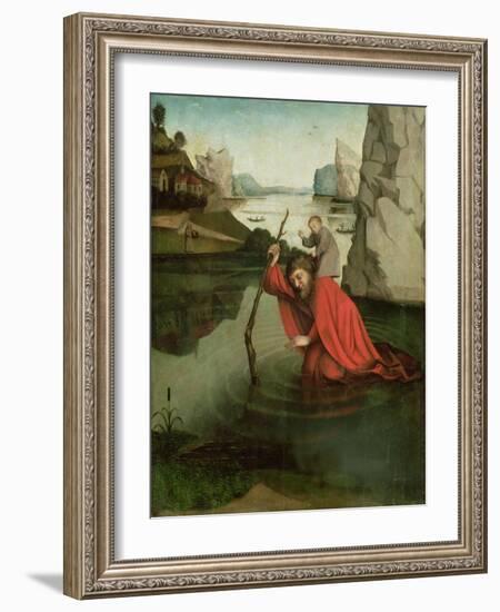 St. Christopher Carrying the Christ Child-Konrad Witz-Framed Giclee Print