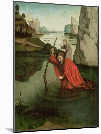 St. Christopher Carrying the Christ Child-Konrad Witz-Mounted Giclee Print