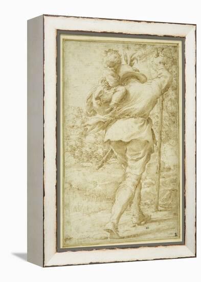 St. Christopher Ferrying the Christ Child-Pietro Faccini-Framed Premier Image Canvas