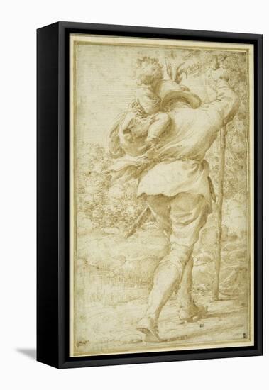 St. Christopher Ferrying the Christ Child-Pietro Faccini-Framed Premier Image Canvas