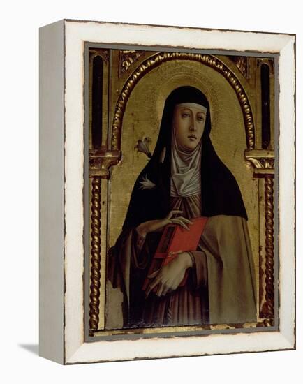 St. Clare, Detail from the Santa Lucia Triptych-Carlo Crivelli-Framed Premier Image Canvas