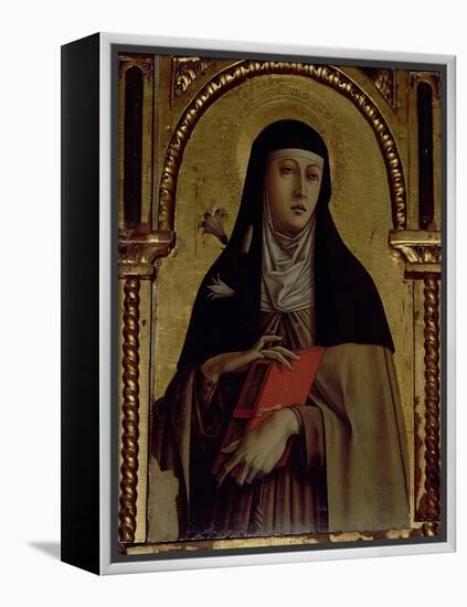 St. Clare, Detail from the Santa Lucia Triptych-Carlo Crivelli-Framed Premier Image Canvas