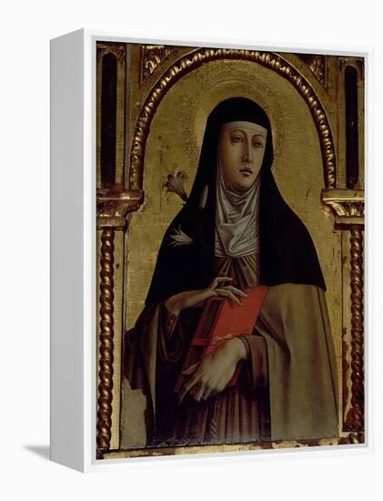 St. Clare, Detail from the Santa Lucia Triptych-Carlo Crivelli-Framed Premier Image Canvas