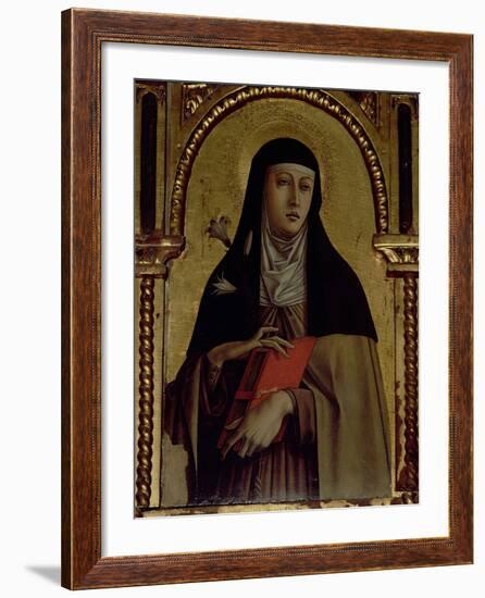 St. Clare, Detail from the Santa Lucia Triptych-Carlo Crivelli-Framed Giclee Print