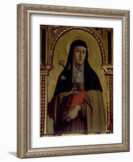 St. Clare, Detail from the Santa Lucia Triptych-Carlo Crivelli-Framed Giclee Print