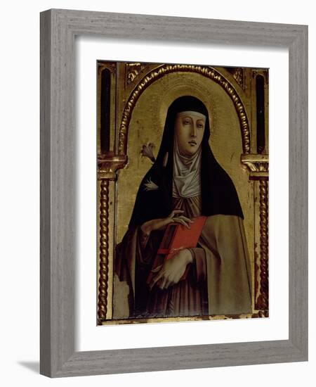 St. Clare, Detail from the Santa Lucia Triptych-Carlo Crivelli-Framed Giclee Print