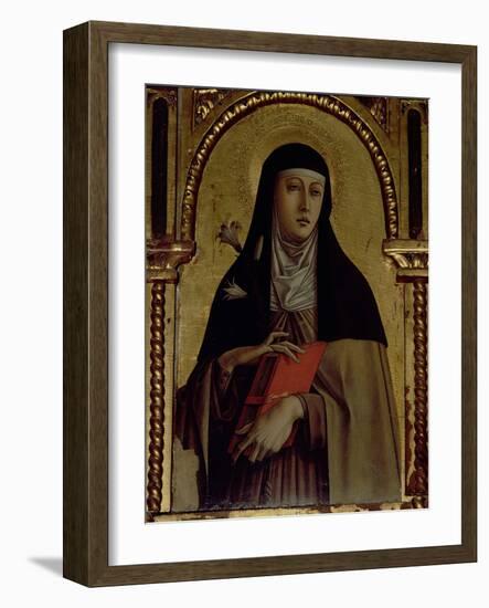 St. Clare, Detail from the Santa Lucia Triptych-Carlo Crivelli-Framed Giclee Print