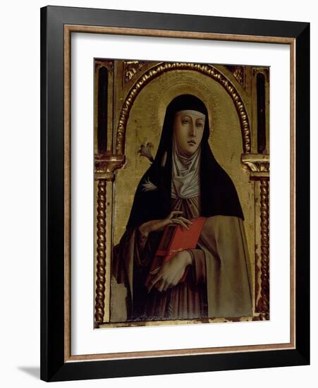 St. Clare, Detail from the Santa Lucia Triptych-Carlo Crivelli-Framed Giclee Print