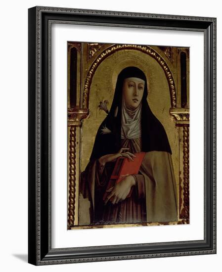 St. Clare, Detail from the Santa Lucia Triptych-Carlo Crivelli-Framed Giclee Print