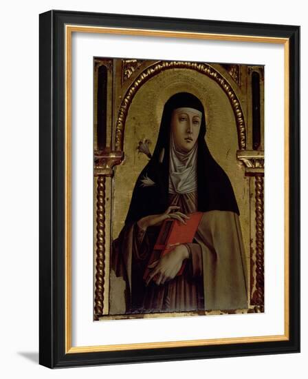 St. Clare, Detail from the Santa Lucia Triptych-Carlo Crivelli-Framed Giclee Print