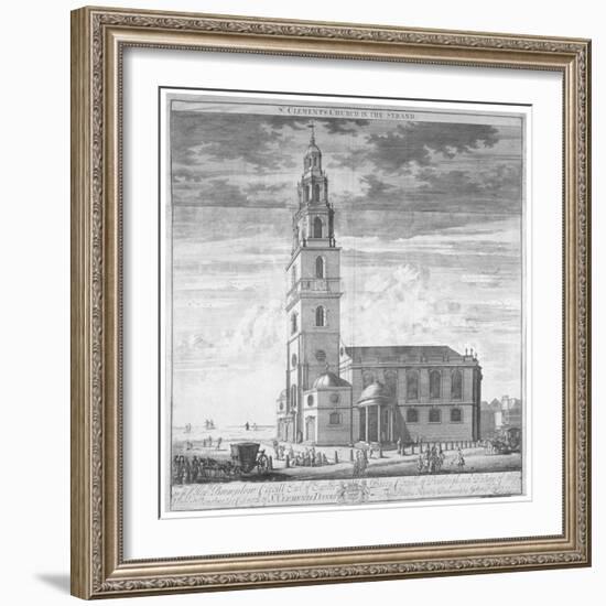 St Clement Danes Church, Westminster, London, C1719-Johannes Kip-Framed Giclee Print