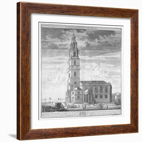 St Clement Danes Church, Westminster, London, C1719-Johannes Kip-Framed Giclee Print