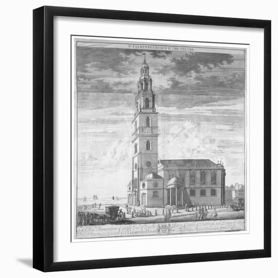 St Clement Danes Church, Westminster, London, C1719-Johannes Kip-Framed Giclee Print