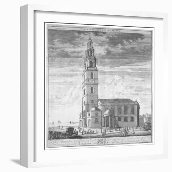 St Clement Danes Church, Westminster, London, C1719-Johannes Kip-Framed Giclee Print